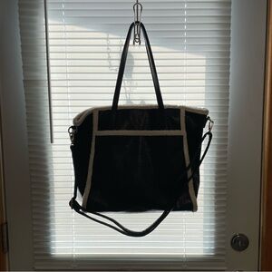 Jen & Co Lula Vegan Leather Sherpa trim tote